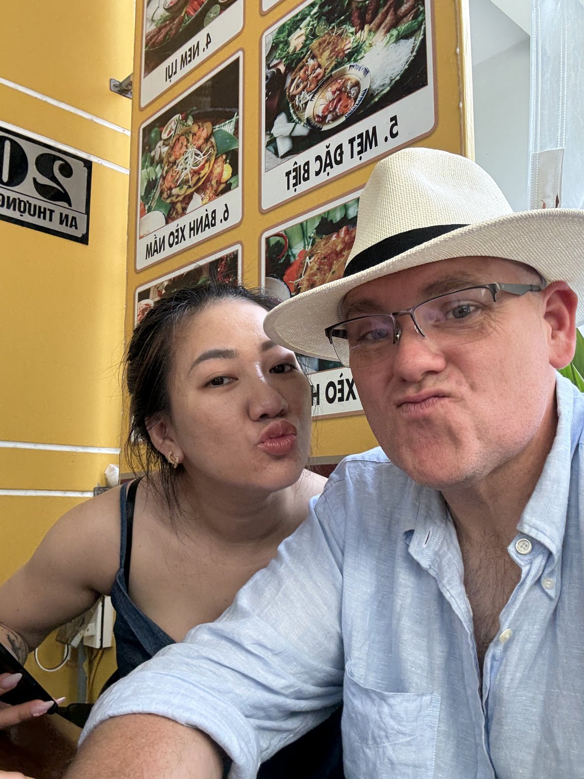 Breakfast, and a pair of duck faces.