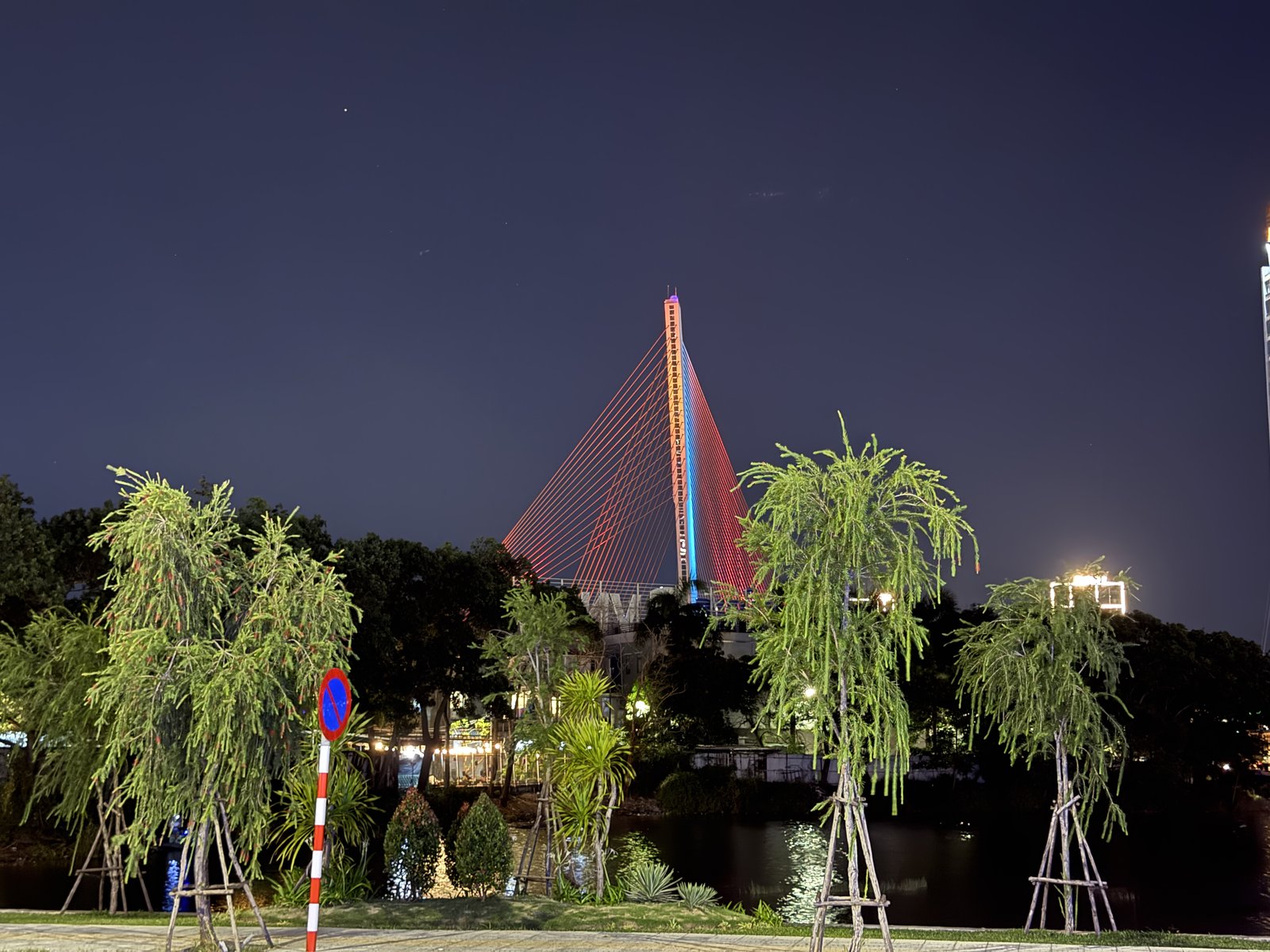 The Trần Thị Lý tower, from the street outside Moon Beer.