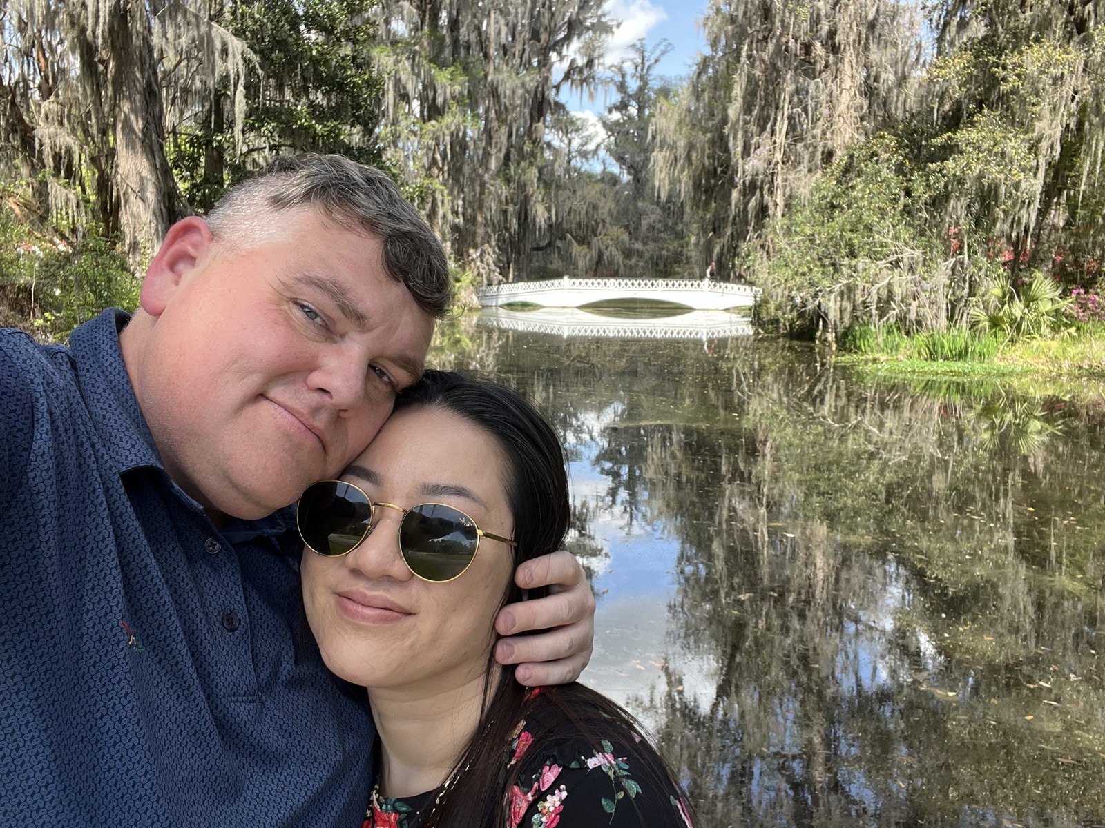 The birthday girl and me at the white bridge.