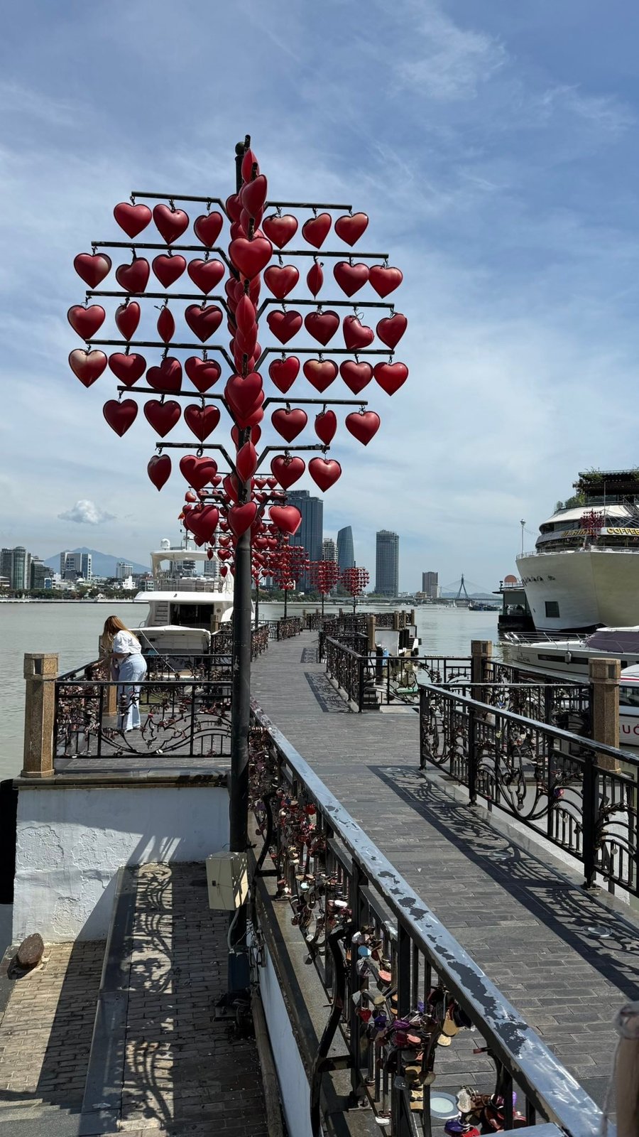 The heart trees on the Lovers Bridge walk.