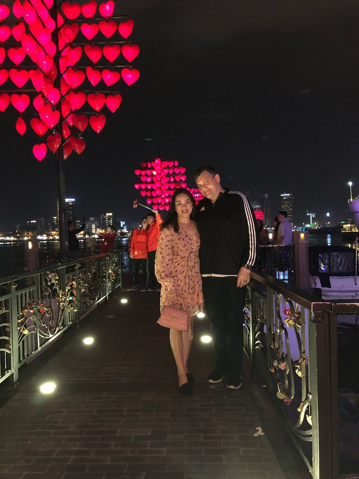 The Lovers Bridge walk, on a night years before.