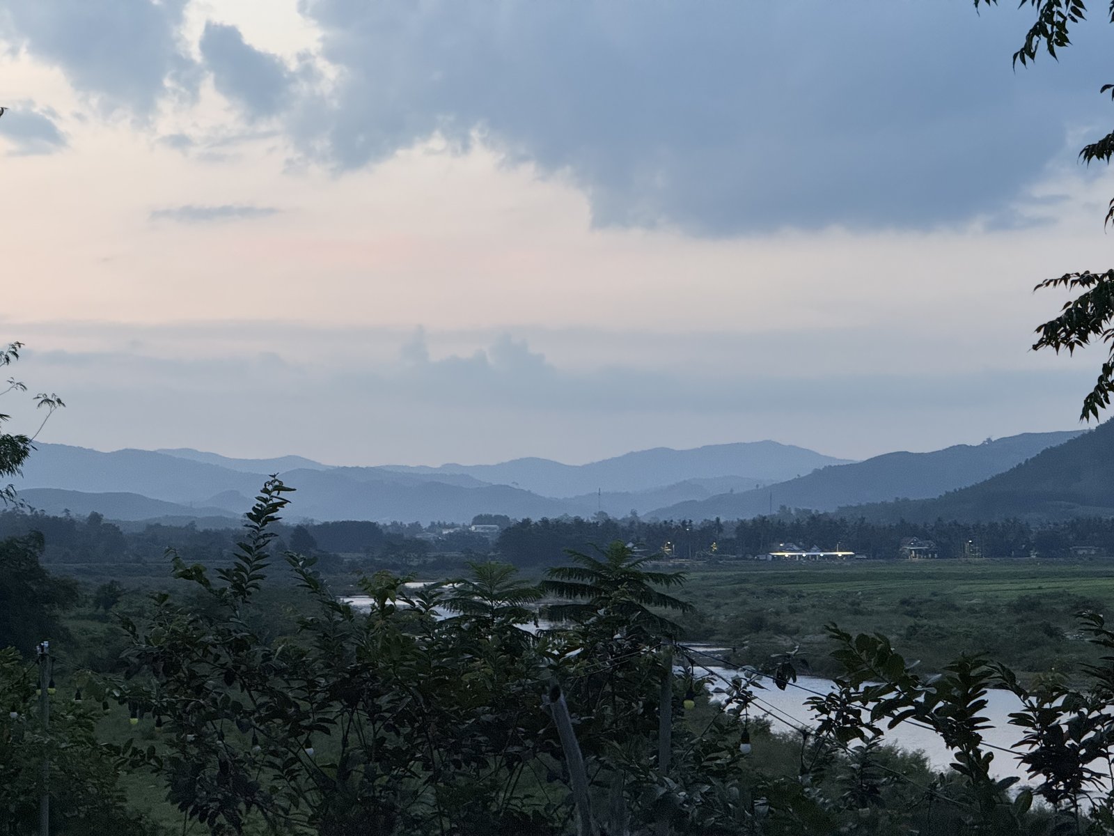 The valley at dusk.