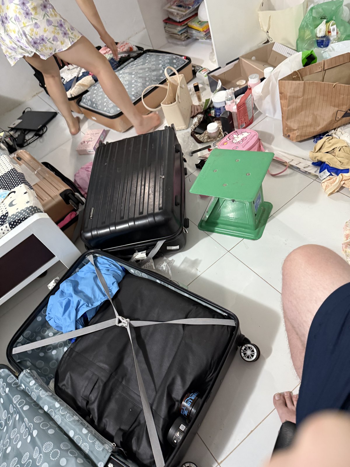 The packing begins.