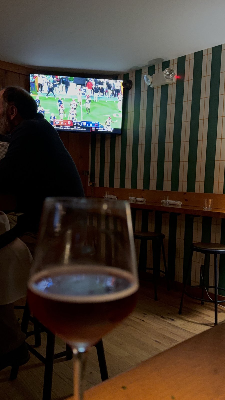 Cider, and the Georgia Auburn game on the TV.