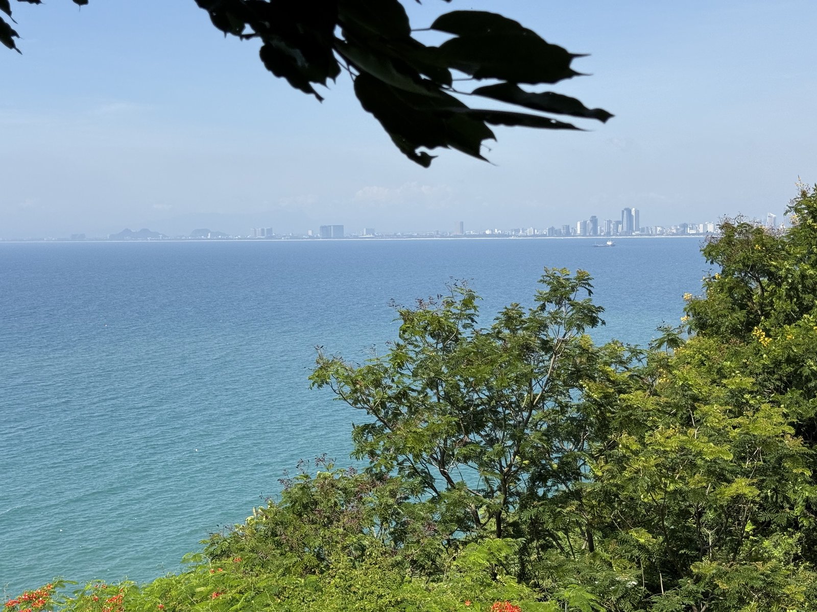 Da Nang across the water, from the slopes of Sơn Trà.