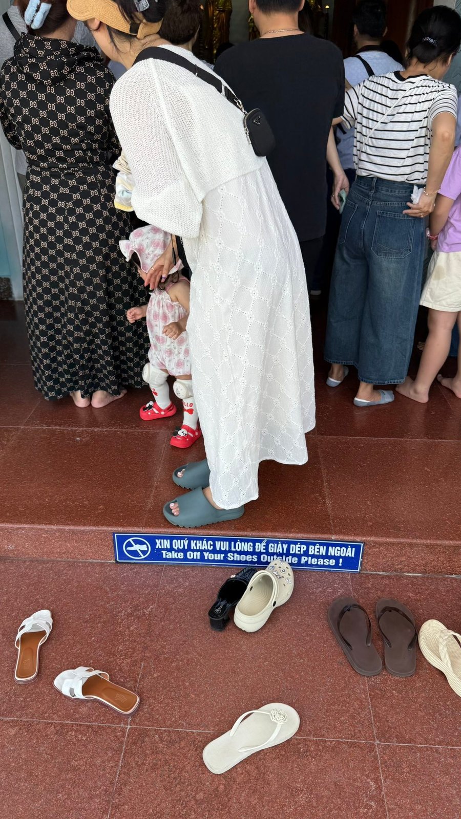 Shoes off at the door.