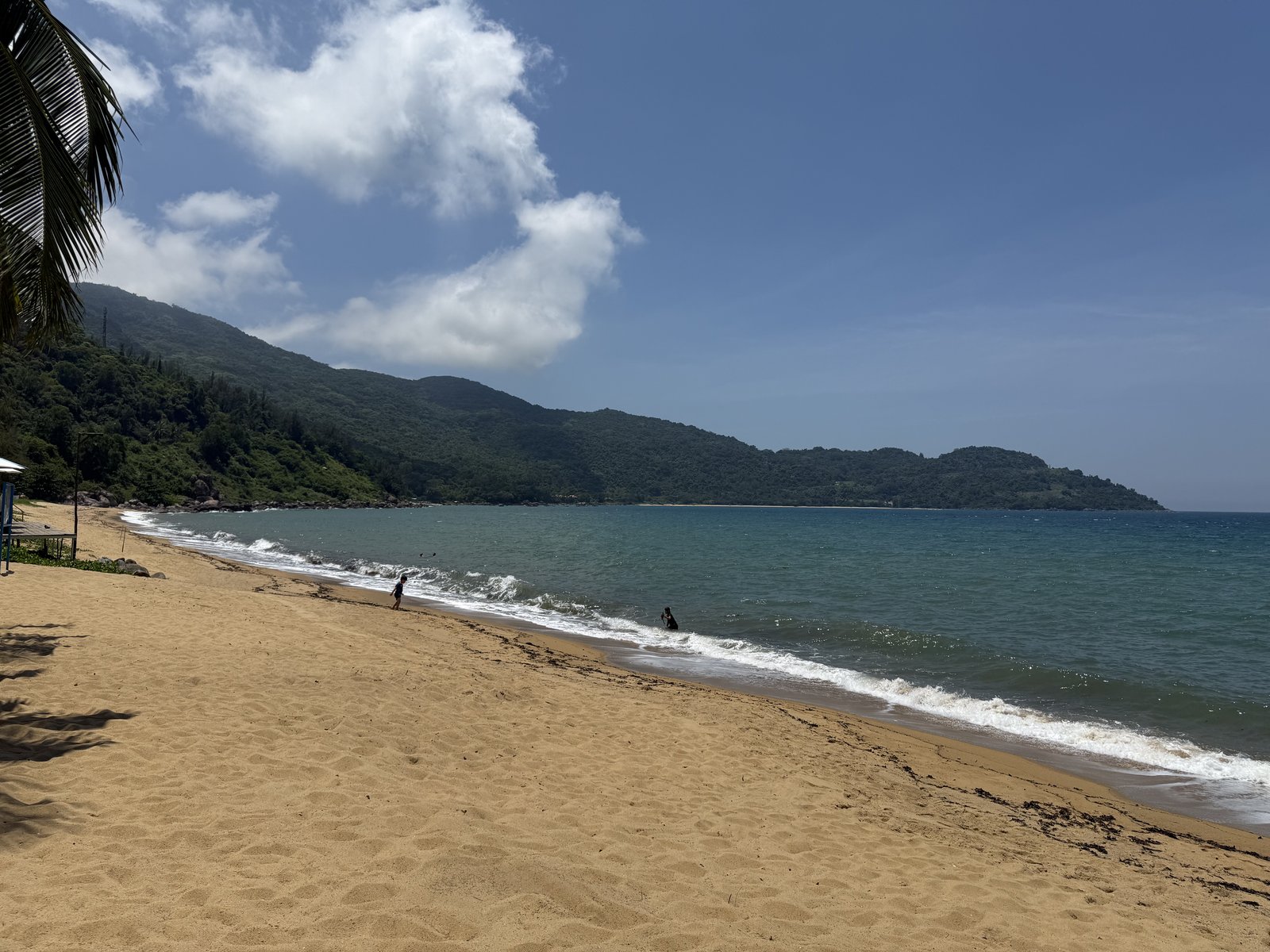The beach, and the green ridges of Sơn Trà running out to sea.