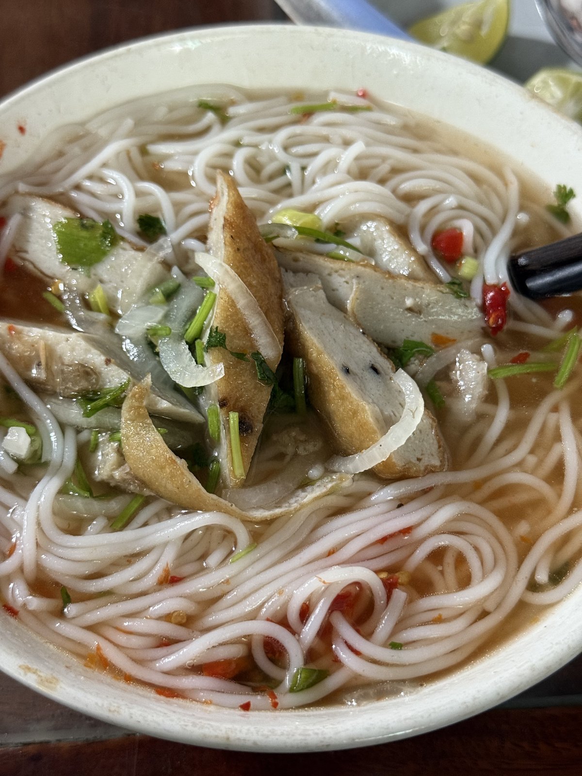 Bún chả cá, to go.