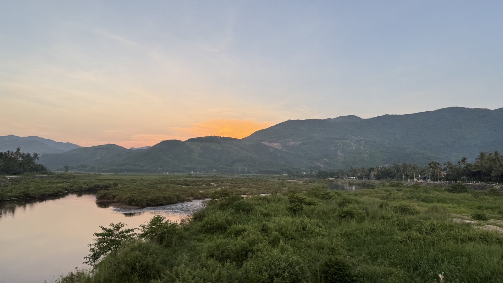 Sunrise over the marsh, 5:17 am.