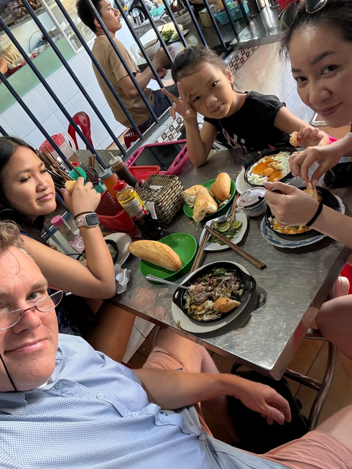 Breakfast for four at Quán 69.