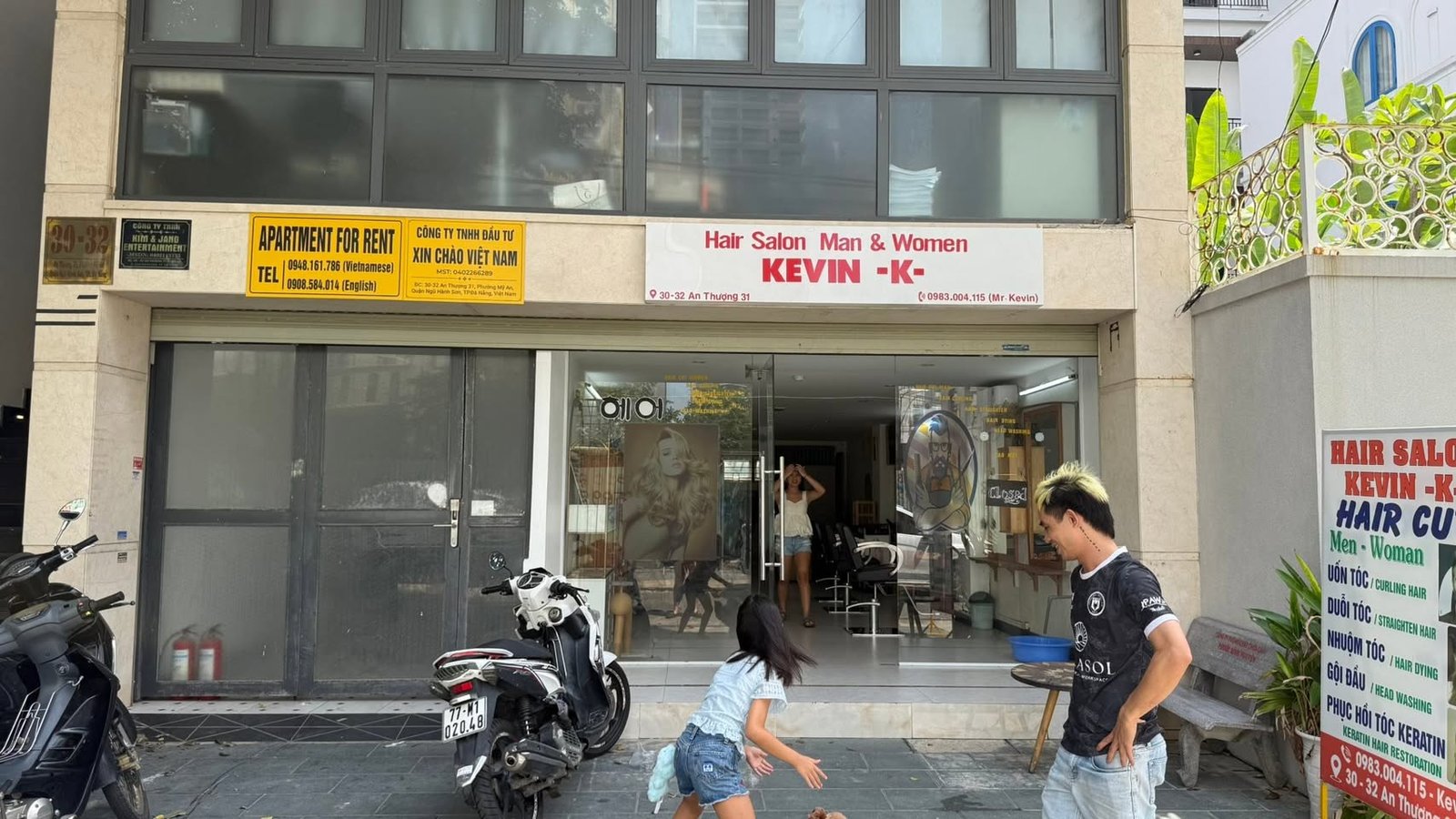 Kevin K's hair salon.