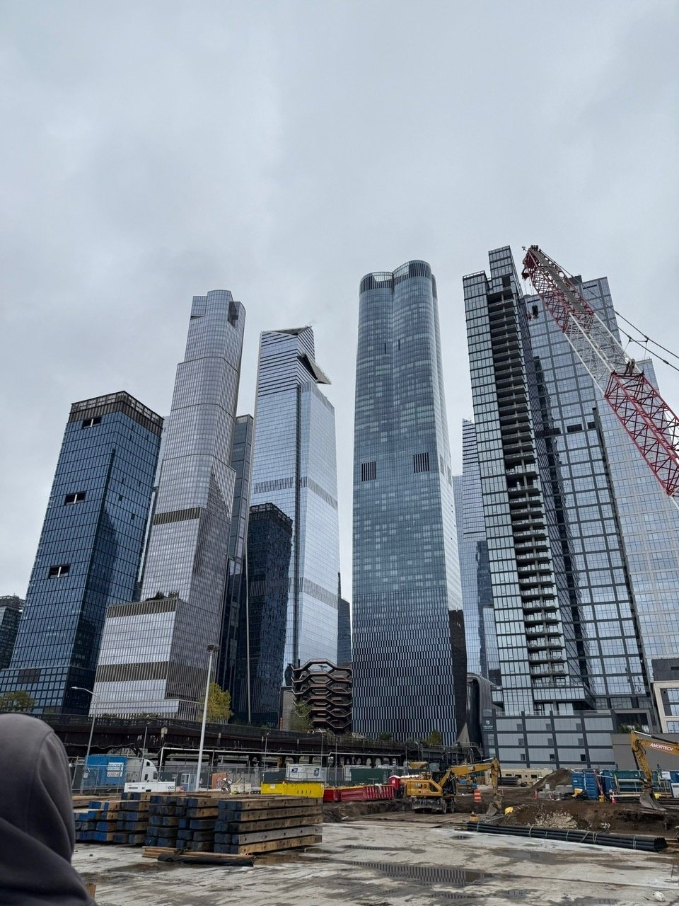 Hudson Yards, still under construction around the edges.
